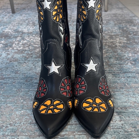 Dolce Vita Western Boot Black Multi Leather Lassie Size 7.5 NWT - Picture 9 of 14